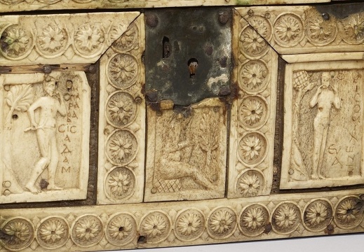  Ivory Box with Scenes of Adam and Eve